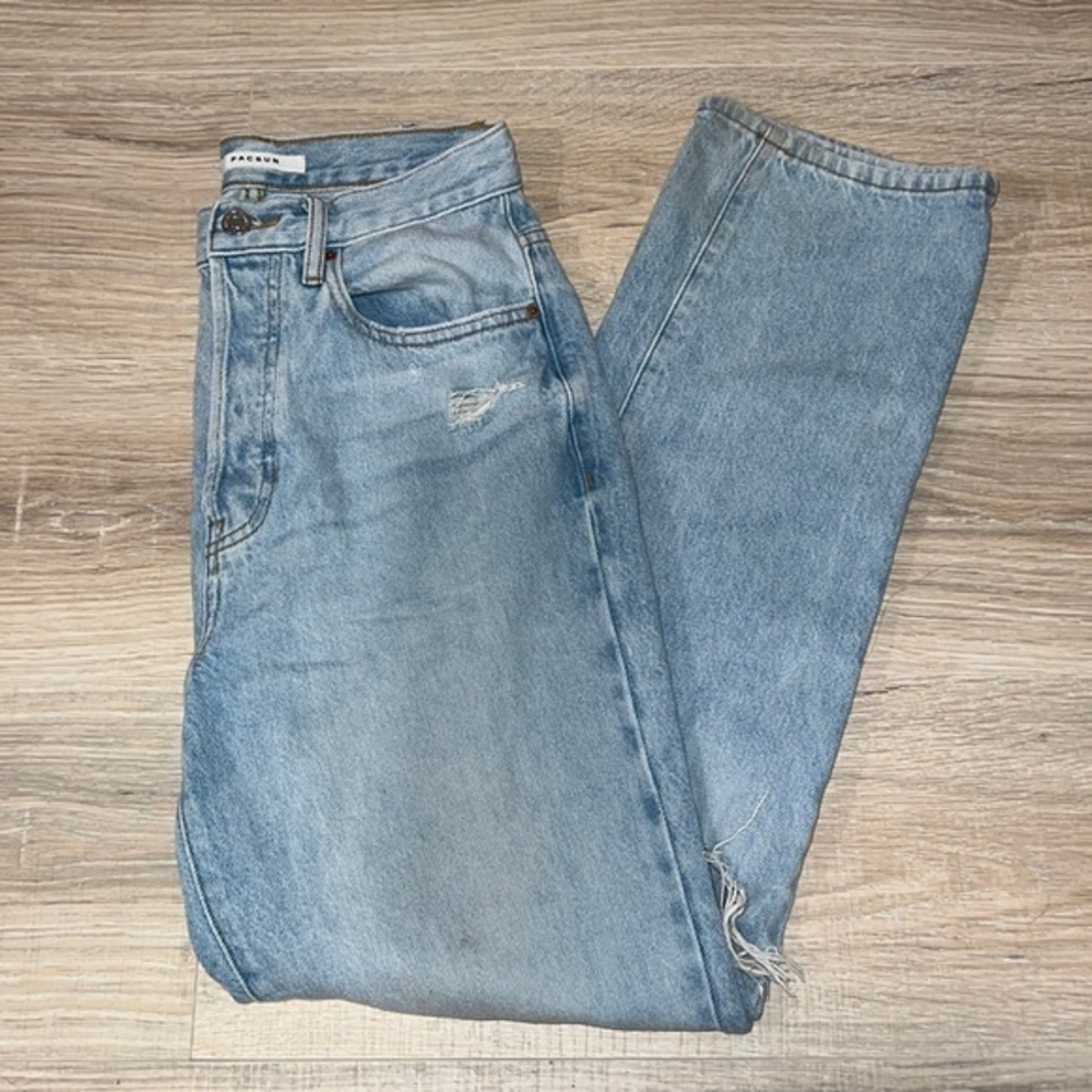 Pacsun light wash‎ dad jeans high waisted ripped